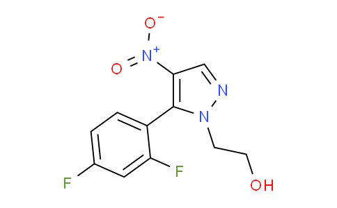 CAS No. 1707403-12-0, 2-(5-(2,4-Difluorophenyl)-4-nitro-1H-pyrazol-1-yl)ethanol