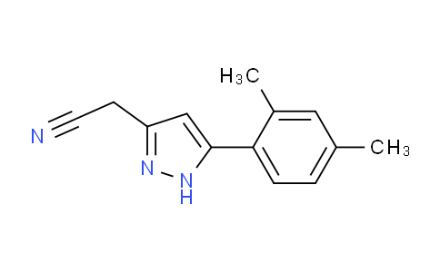 CAS No. 1352482-18-8, 2-(5-(2,4-Dimethylphenyl)-1H-pyrazol-3-yl)acetonitrile