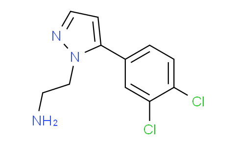 CAS No. 1707375-41-4, 2-(5-(3,4-Dichlorophenyl)-1H-pyrazol-1-yl)ethanamine