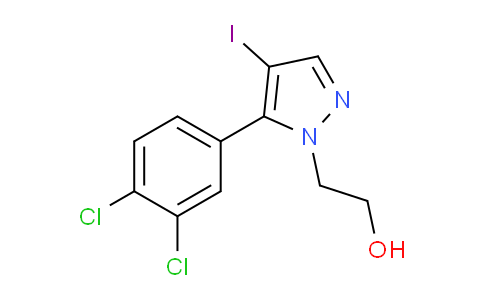CAS No. 1708259-98-6, 2-(5-(3,4-Dichlorophenyl)-4-iodo-1H-pyrazol-1-yl)ethanol