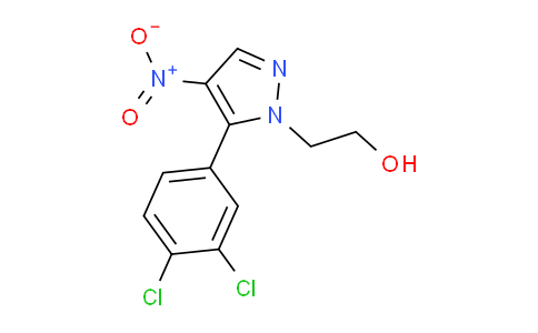 CAS No. 1707375-20-9, 2-(5-(3,4-Dichlorophenyl)-4-nitro-1H-pyrazol-1-yl)ethanol
