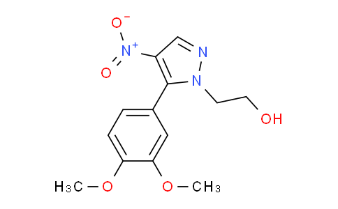 CAS No. 1708436-72-9, 2-(5-(3,4-Dimethoxyphenyl)-4-nitro-1H-pyrazol-1-yl)ethanol