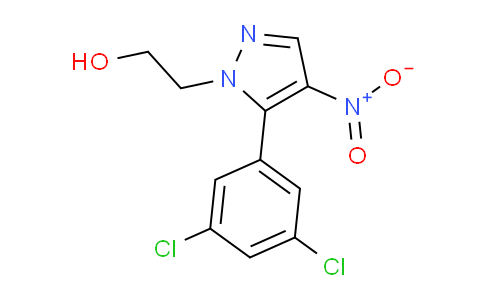 CAS No. 1708260-07-4, 2-(5-(3,5-Dichlorophenyl)-4-nitro-1H-pyrazol-1-yl)ethanol