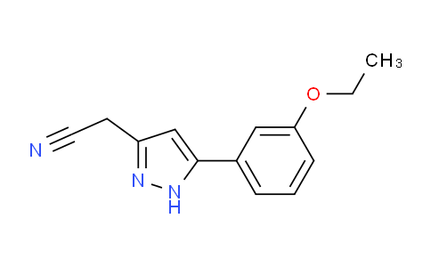 CAS No. 1352482-21-3, 2-(5-(3-Ethoxyphenyl)-1H-pyrazol-3-yl)acetonitrile