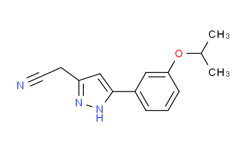 CAS No. 1352482-47-3, 2-(5-(3-Isopropoxyphenyl)-1H-pyrazol-3-yl)acetonitrile