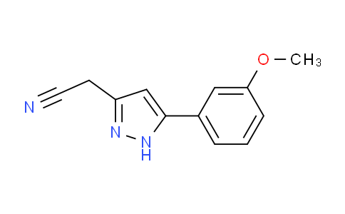 CAS No. 197662-98-9, 2-(5-(3-Methoxyphenyl)-1H-pyrazol-3-yl)acetonitrile