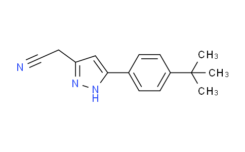 CAS No. 1352482-63-3, 2-(5-(4-(tert-Butyl)phenyl)-1H-pyrazol-3-yl)acetonitrile