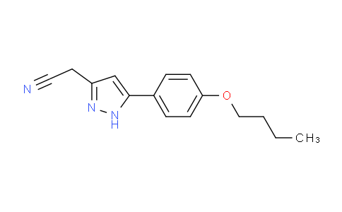 CAS No. 1352482-13-3, 2-(5-(4-Butoxyphenyl)-1H-pyrazol-3-yl)acetonitrile