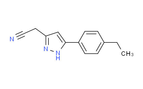 CAS No. 1352481-77-6, 2-(5-(4-Ethylphenyl)-1H-pyrazol-3-yl)acetonitrile