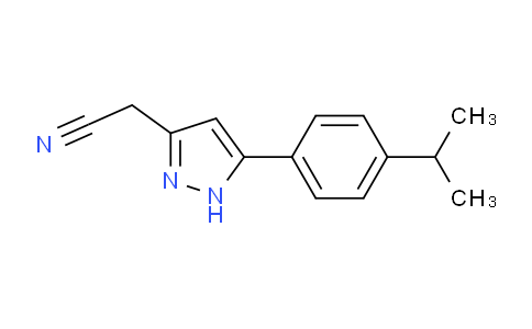 CAS No. 1352482-29-1, 2-(5-(4-Isopropylphenyl)-1H-pyrazol-3-yl)acetonitrile