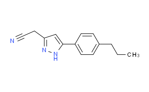 CAS No. 1352481-97-0, 2-(5-(4-Propylphenyl)-1H-pyrazol-3-yl)acetonitrile
