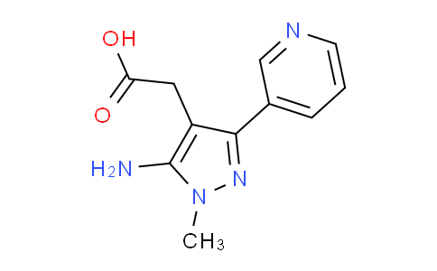 CAS No. 1708026-23-6, 2-(5-Amino-1-methyl-3-(pyridin-3-yl)-1H-pyrazol-4-yl)acetic acid