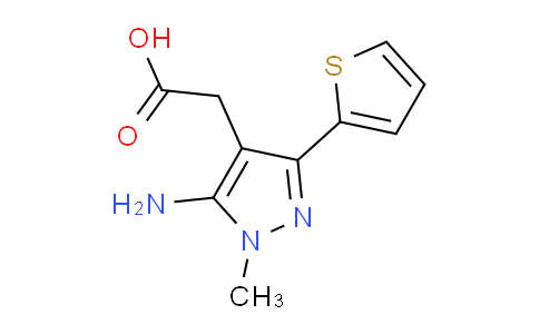 CAS No. 1707563-37-8, 2-(5-Amino-1-methyl-3-(thiophen-2-yl)-1H-pyrazol-4-yl)acetic acid