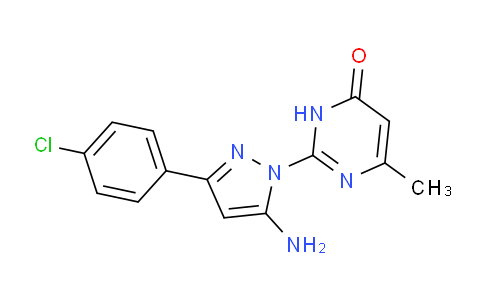 CAS No. 1416347-16-4, 2-(5-Amino-3-(4-chlorophenyl)-1H-pyrazol-1-yl)-6-methylpyrimidin-4(3H)-one