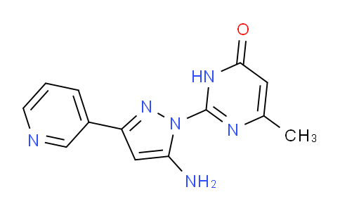 CAS No. 1416347-19-7, 2-(5-Amino-3-(pyridin-3-yl)-1H-pyrazol-1-yl)-6-methylpyrimidin-4(3H)-one