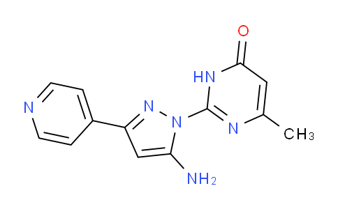 CAS No. 1416348-71-4, 2-(5-Amino-3-(pyridin-4-yl)-1H-pyrazol-1-yl)-6-methylpyrimidin-4(3H)-one