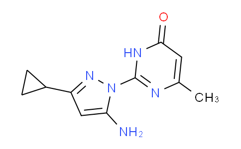 CAS No. 1207048-19-8, 2-(5-Amino-3-cyclopropyl-1H-pyrazol-1-yl)-6-methylpyrimidin-4(3H)-one