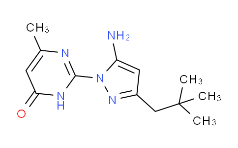 CAS No. 1416342-56-7, 2-(5-Amino-3-neopentyl-1H-pyrazol-1-yl)-6-methylpyrimidin-4(3H)-one