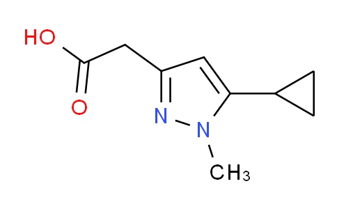 CAS No. 1226153-59-8, 2-(5-Cyclopropyl-1-methyl-1H-pyrazol-3-yl)acetic acid