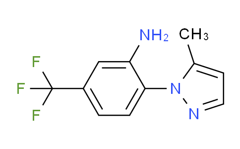 CAS No. 923945-90-8, 2-(5-Methyl-1H-pyrazol-1-yl)-5-(trifluoromethyl)aniline