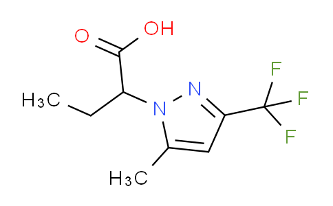 CAS No. 1006348-57-7, 2-(5-Methyl-3-(trifluoromethyl)-1H-pyrazol-1-yl)butanoic acid