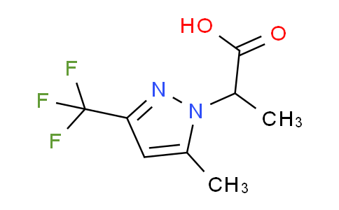 CAS No. 1005566-34-6, 2-(5-Methyl-3-(trifluoromethyl)-1H-pyrazol-1-yl)propanoic acid
