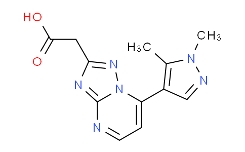 CAS No. 1174835-55-2, 2-(7-(1,5-Dimethyl-1H-pyrazol-4-yl)-[1,2,4]triazolo[1,5-a]pyrimidin-2-yl)acetic acid