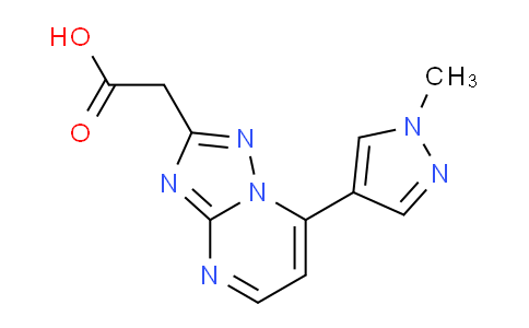 CAS No. 1174874-76-0, 2-(7-(1-Methyl-1H-pyrazol-4-yl)-[1,2,4]triazolo[1,5-a]pyrimidin-2-yl)acetic acid