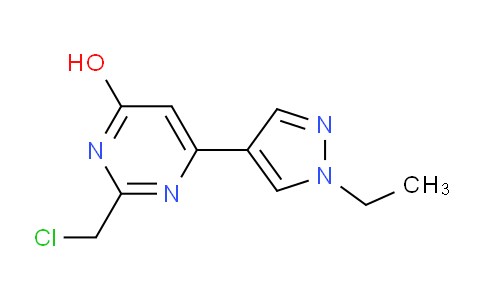 CAS No. 1710696-18-6, 2-(Chloromethyl)-6-(1-ethyl-1H-pyrazol-4-yl)pyrimidin-4-ol