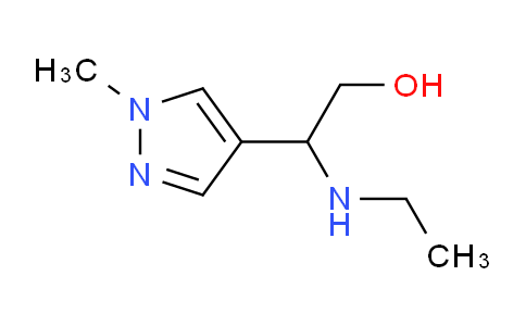 CAS No. 1183214-23-4, 2-(Ethylamino)-2-(1-methyl-1H-pyrazol-4-yl)ethanol
