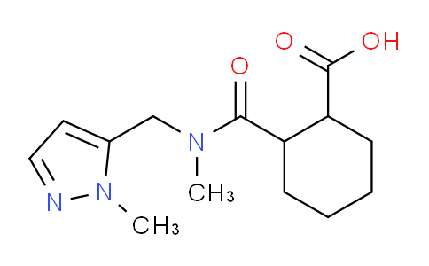 CAS No. 1006349-03-6, 2-(Methyl((1-methyl-1H-pyrazol-5-yl)methyl)carbamoyl)cyclohexanecarboxylic acid