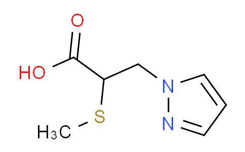 CAS No. 1239734-92-9, 2-(Methylthio)-3-(1H-pyrazol-1-yl)propanoic acid