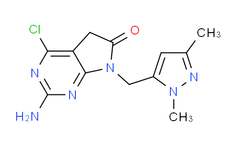 CAS No. 1196886-61-9, 2-Amino-4-chloro-7-((1,3-dimethyl-1H-pyrazol-5-yl)methyl)-5H-pyrrolo[2,3-d]pyrimidin-6(7H)-one