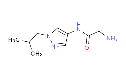 CAS No. 1707364-72-4, 2-Amino-N-(1-isobutyl-1H-pyrazol-4-yl)acetamide