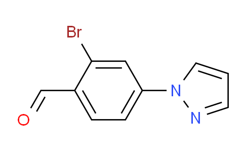 CAS No. 1691619-68-7, 2-Bromo-4-(1H-pyrazol-1-yl)benzaldehyde