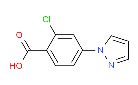 CAS No. 313674-12-3, 2-Chloro-4-(1H-pyrazol-1-yl)benzoic acid