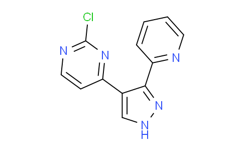 CAS No. 1956341-36-8, 2-Chloro-4-(3-(pyridin-2-yl)-1H-pyrazol-4-yl)pyrimidine