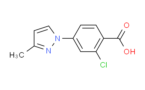 CAS No. 220461-68-7, 2-Chloro-4-(3-methyl-1H-pyrazol-1-yl)benzoic acid