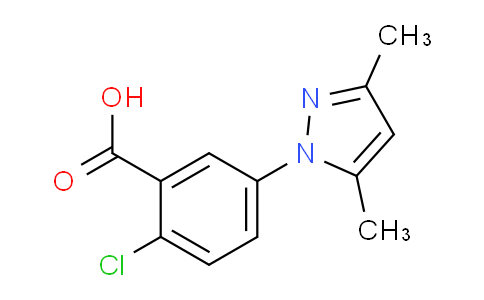 CAS No. 401827-60-9, 2-Chloro-5-(3,5-dimethyl-1H-pyrazol-1-yl)benzoic acid