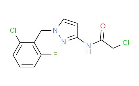 CAS No. 1004643-43-9, 2-Chloro-N-(1-(2-chloro-6-fluorobenzyl)-1H-pyrazol-3-yl)acetamide