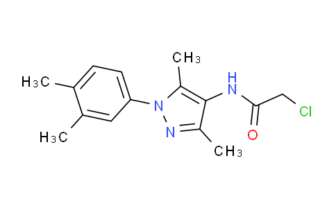 CAS No. 899704-29-1, 2-Chloro-N-(1-(3,4-dimethylphenyl)-3,5-dimethyl-1H-pyrazol-4-yl)acetamide