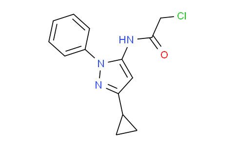 CAS No. 649701-41-7, 2-Chloro-N-(3-cyclopropyl-1-phenyl-1H-pyrazol-5-yl)acetamide