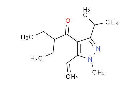 CAS No. 1956381-69-3, 2-Ethyl-1-(3-isopropyl-1-methyl-5-vinyl-1H-pyrazol-4-yl)butan-1-one