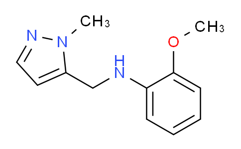 CAS No. 1006450-90-3, 2-Methoxy-N-((1-methyl-1H-pyrazol-5-yl)methyl)aniline