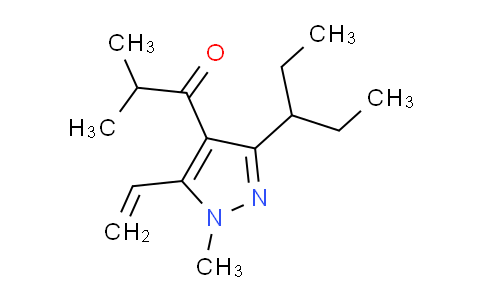 CAS No. 1956382-15-2, 2-Methyl-1-(1-methyl-3-(pentan-3-yl)-5-vinyl-1H-pyrazol-4-yl)propan-1-one