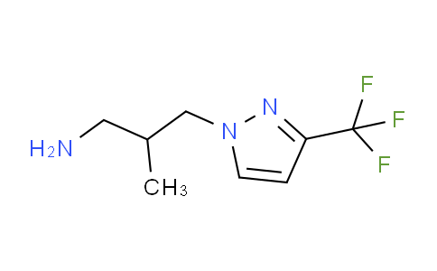 CAS No. 1006334-06-0, 2-Methyl-3-(3-(trifluoromethyl)-1H-pyrazol-1-yl)propan-1-amine