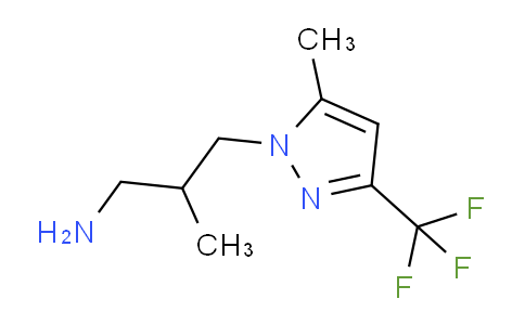 CAS No. 1006342-58-0, 2-Methyl-3-(5-methyl-3-(trifluoromethyl)-1H-pyrazol-1-yl)propan-1-amine
