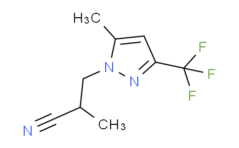 CAS No. 1006336-81-7, 2-Methyl-3-(5-methyl-3-(trifluoromethyl)-1H-pyrazol-1-yl)propanenitrile