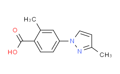 CAS No. 1248790-09-1, 2-Methyl-4-(3-methyl-1H-pyrazol-1-yl)benzoic acid