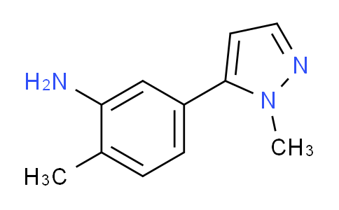 CAS No. 1340579-27-2, 2-Methyl-5-(1-methyl-1H-pyrazol-5-yl)aniline